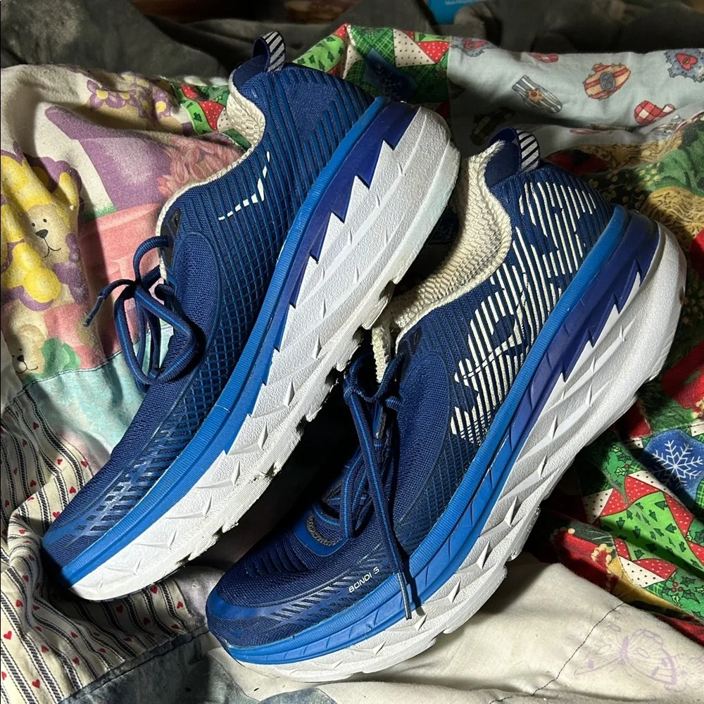 Hoka One One Men’s Blue Mesh Lace-Up Running Athletic Shoes, Sz 9 - Picture 2 of 10